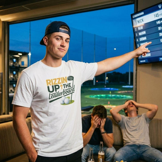 Rizzin' Up The Leaderboard - Adult Golf T-Shirt