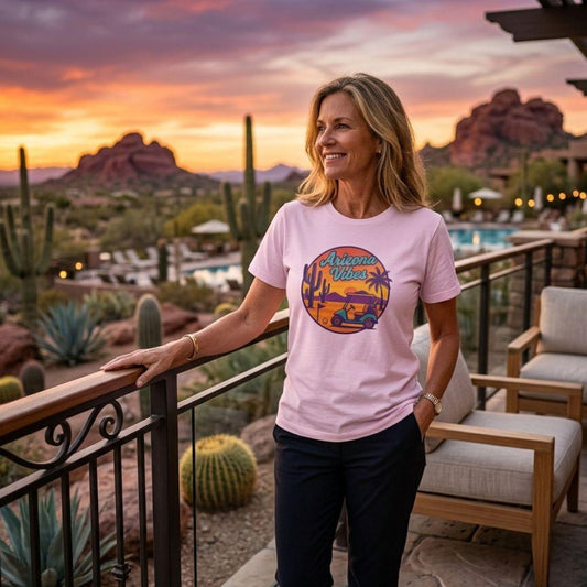 Golf Vibes - Arizona - Desert Edition Golf Destination - Adult Golf T-Shirt