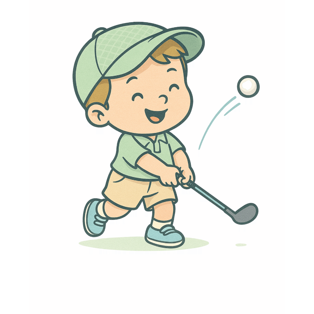 Happy Boy Golfer Toddler T-Shirt