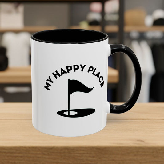 My Happy Place - Golf Mug - 11oz in Black