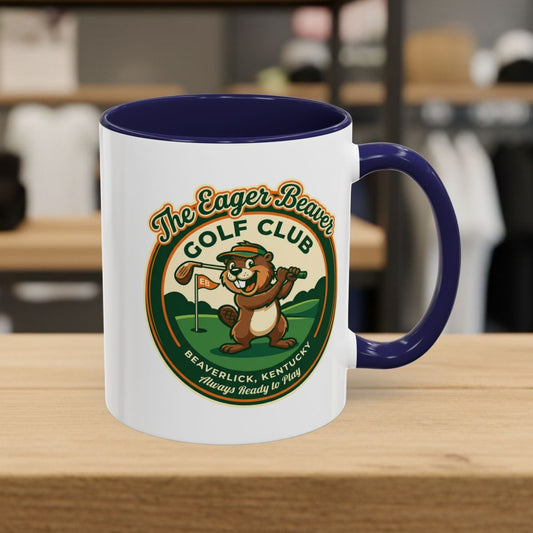 THE EAGER BEAVER GOLF CLUB - Golf Mug in Navy