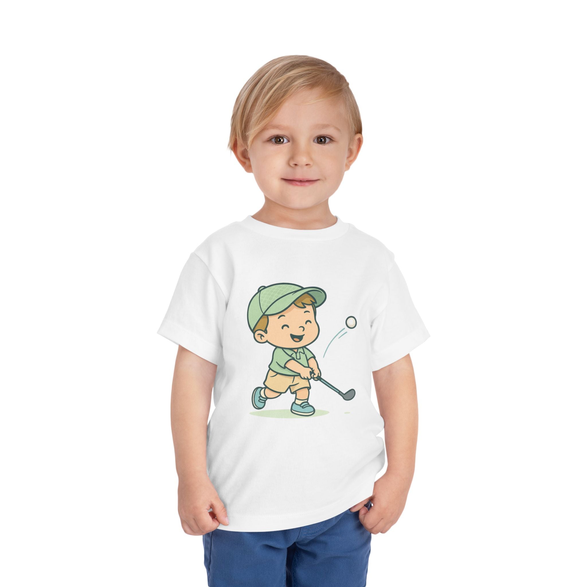 Happy Boy Golfer Toddler T-Shirt