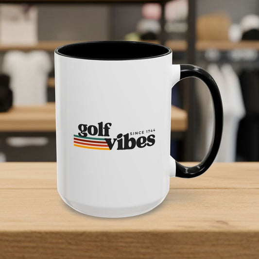 Golf Vibes - Golf Mug - 15oz in Black