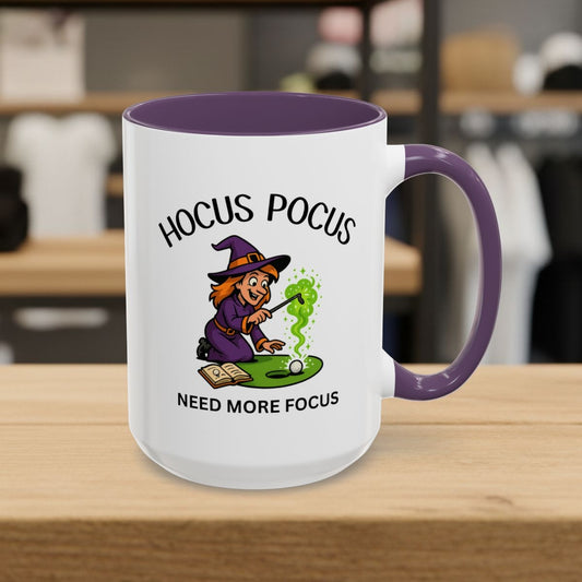Hocus Pocus, Need More Focus - Golf Mug - 15oz in Purple