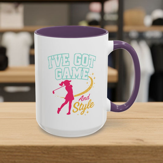 I've Got Game And Style - Golf Mug - 15oz in Purple