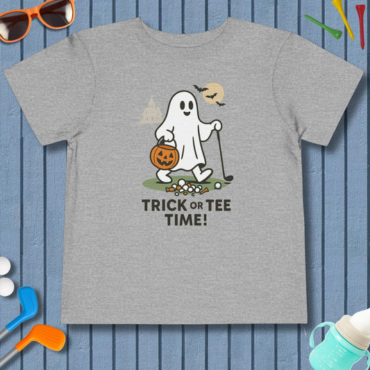Trick or Tee Time - Toddler Golf T-Shirt in Athletic Heather