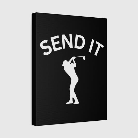 SEND IT (Male) - Canvas Wall Art - Black - 11×14 - front