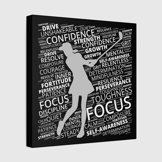 Unleash Your Mental Game (Female) - Canvas Wall Art - Black - 12×12 - front