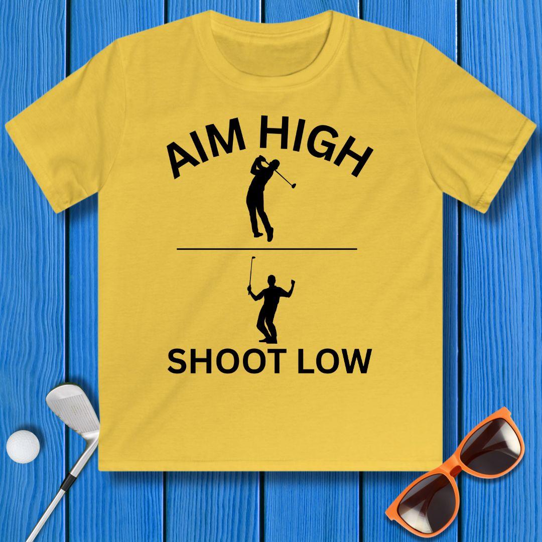 Aim High - Shoot Low - Boy - Youth in Daisy, great for casual wear. Find more fun golf focused products at oneforetheages.com
