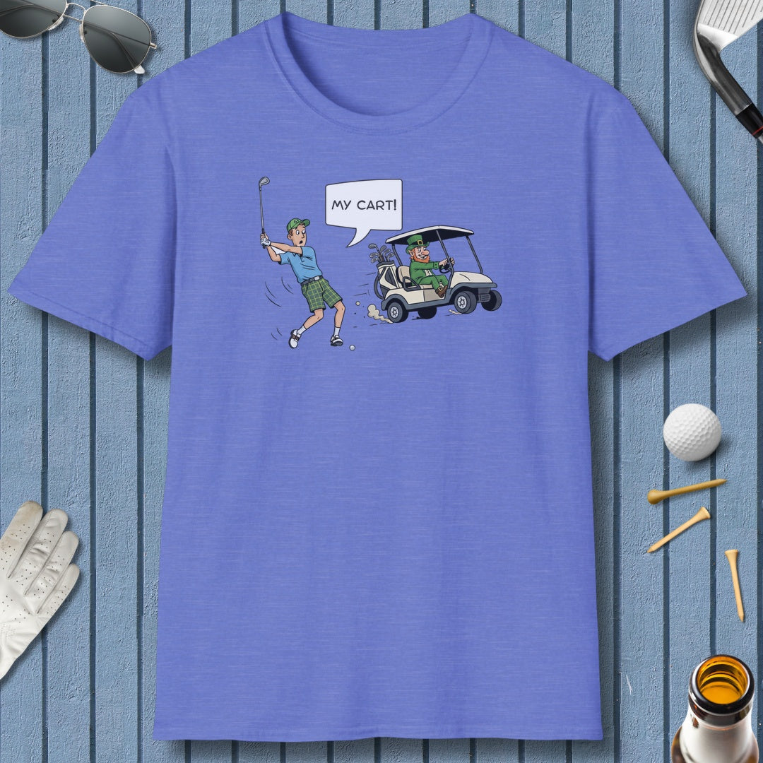 My Cart! - Adult Golf T-Shirt in Heather Royal