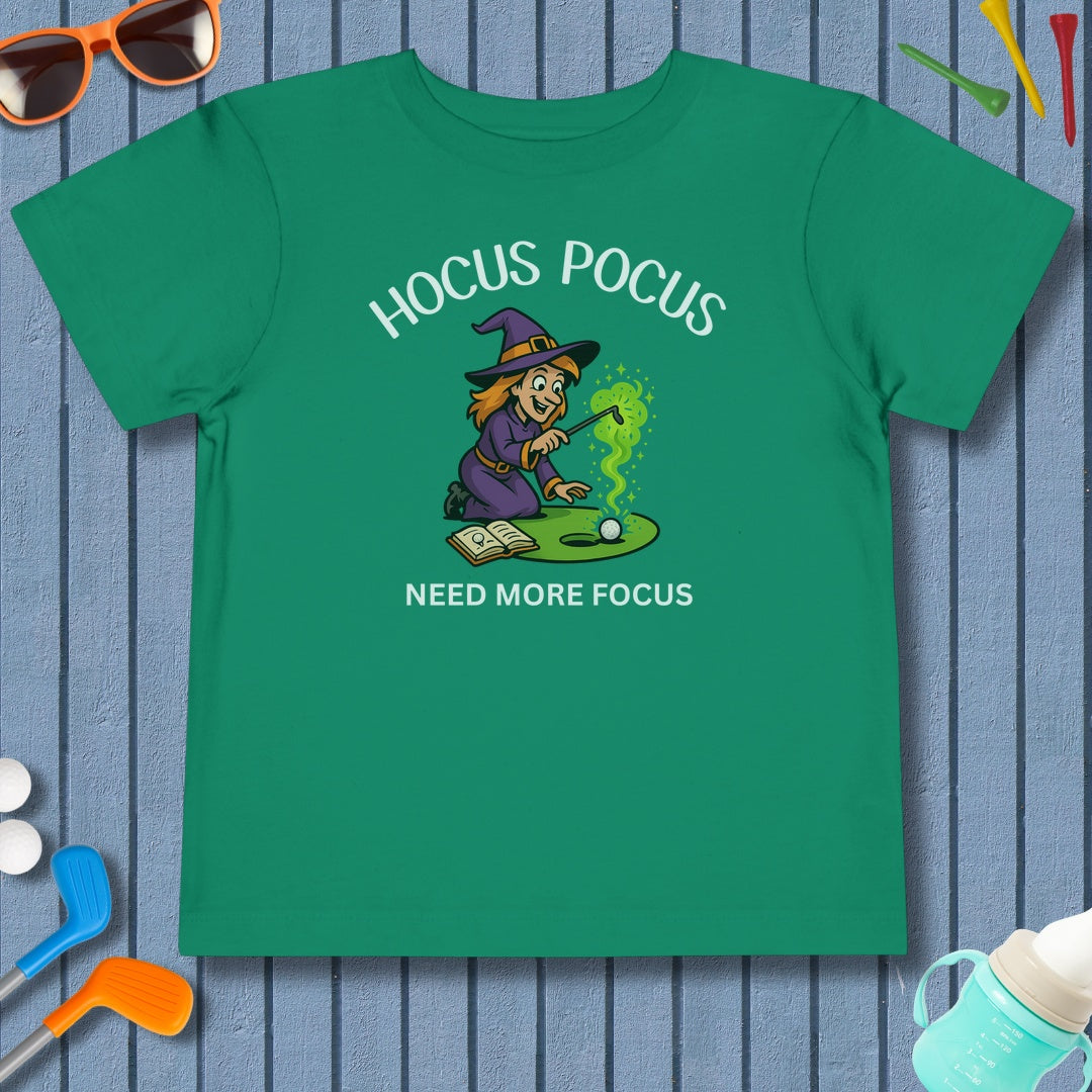 Hocus Pocus, Need More Focus - Toddler Golf T-Shirt in Kelly