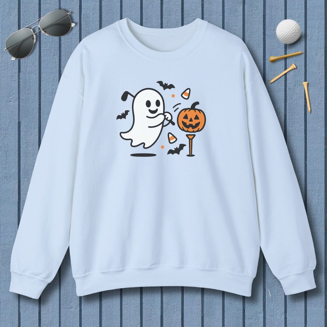 Ghost Tee Off - Adult Golf Sweatshirt in Light Blue