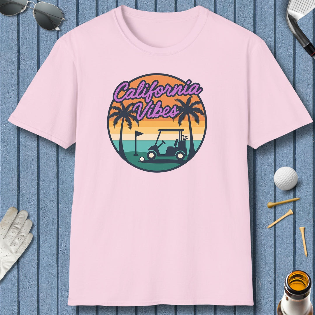 Golf Vibes - California Coast Edition - Adult Golf T-Shirt in Light Pink