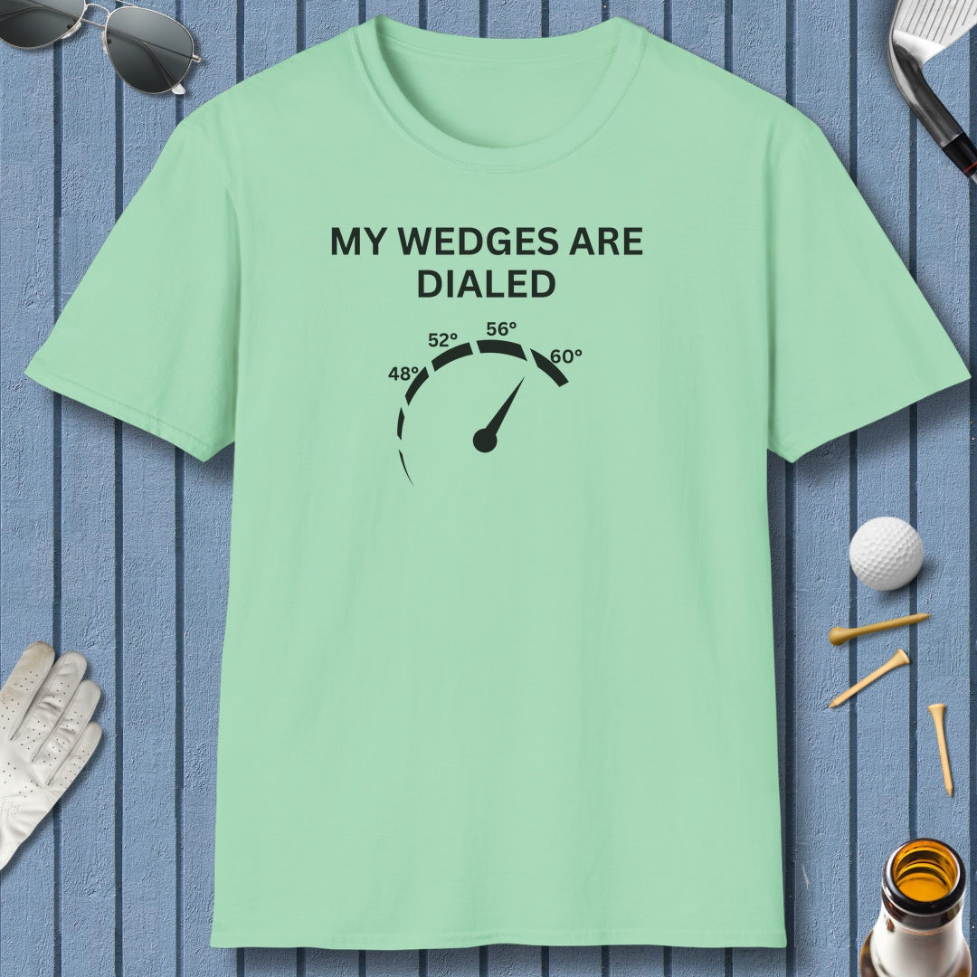 My Wedges are Dialed - Adult Golf T-Shirt in Mint Green