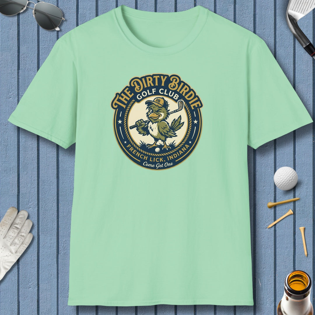 The Dirty Birdie Golf Club - French Lick, Indiana - Adult Golf T-Shirt in Mint Green