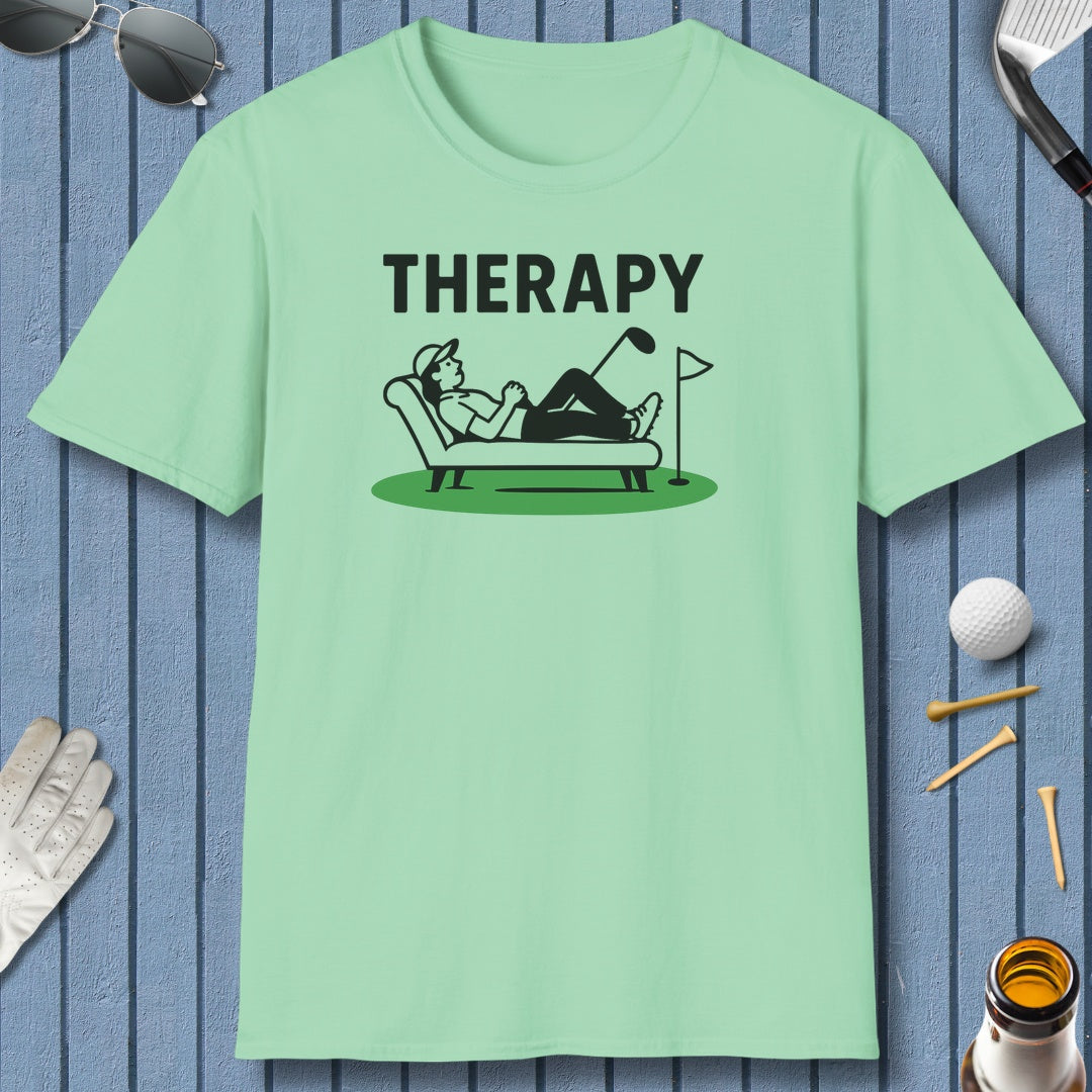Golf Therapy - Adult Golf T-Shirt in Mint Green