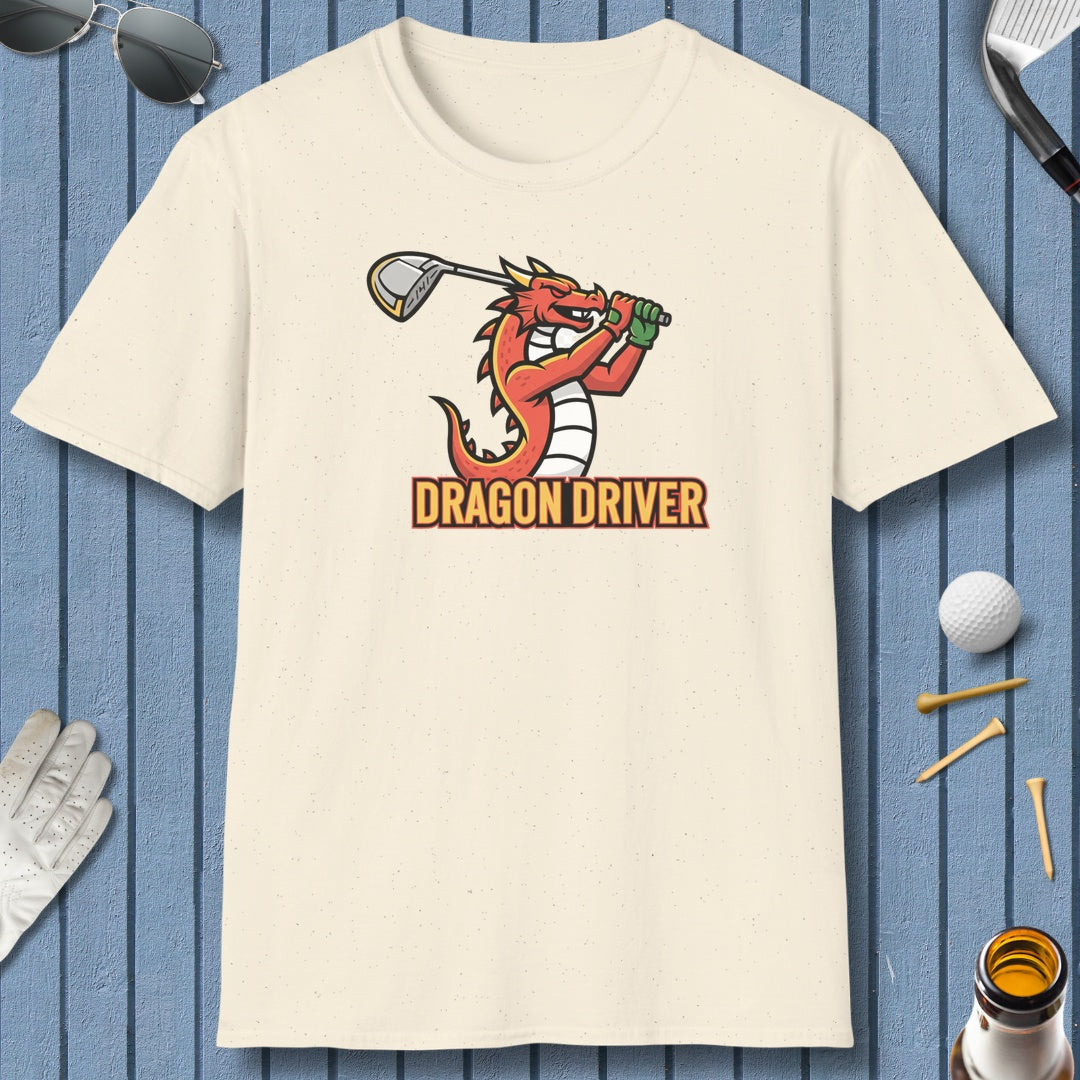 Dragon Driver - Adult Golf T-Shirt in Natural