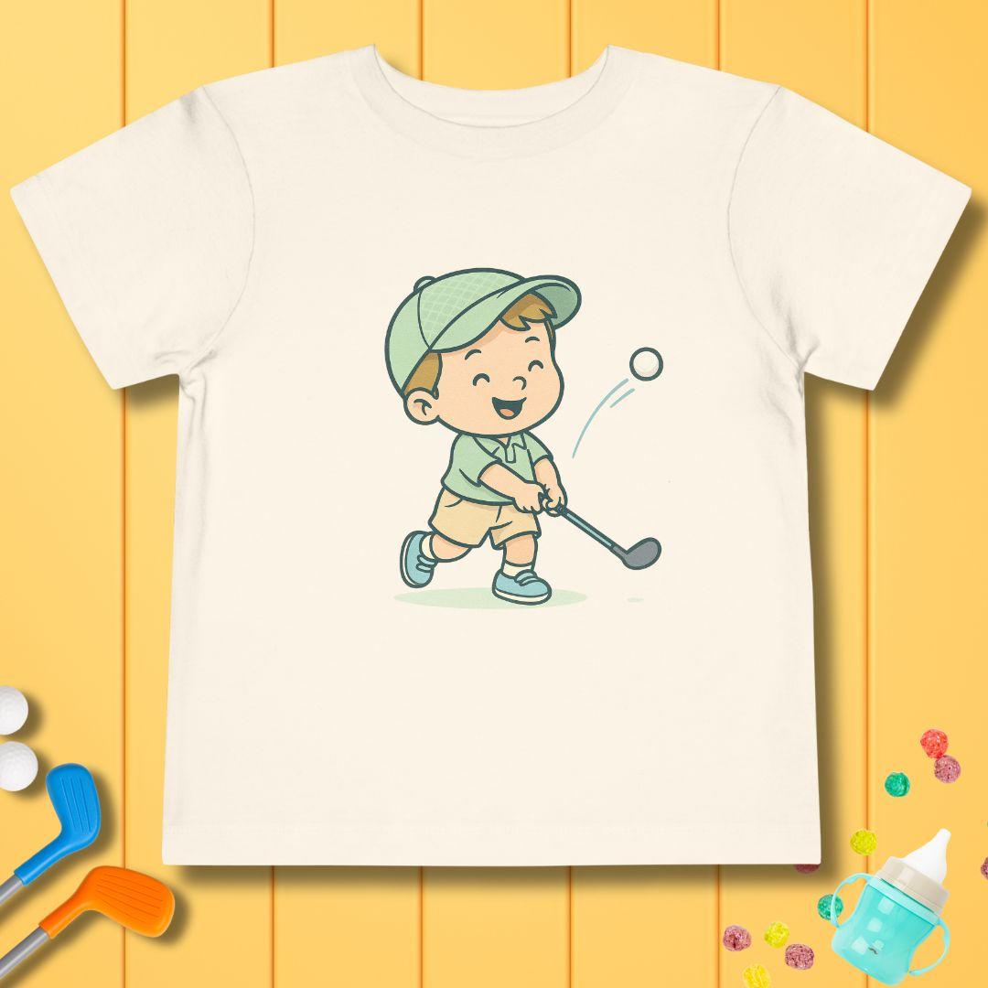 Happy Boy Golfer Toddler T-Shirt