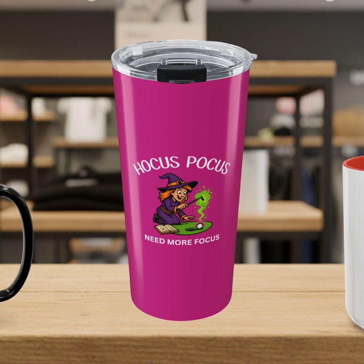 Hocus Pocus, Need More Focus - 20oz Tumbler in Pink