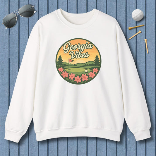Golf Vibes - Georgia Azalea Edition - Adult Golf Sweatshirt in White