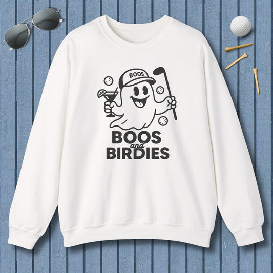 Boos and Birdies - Adult Golf Sweatshirt in White