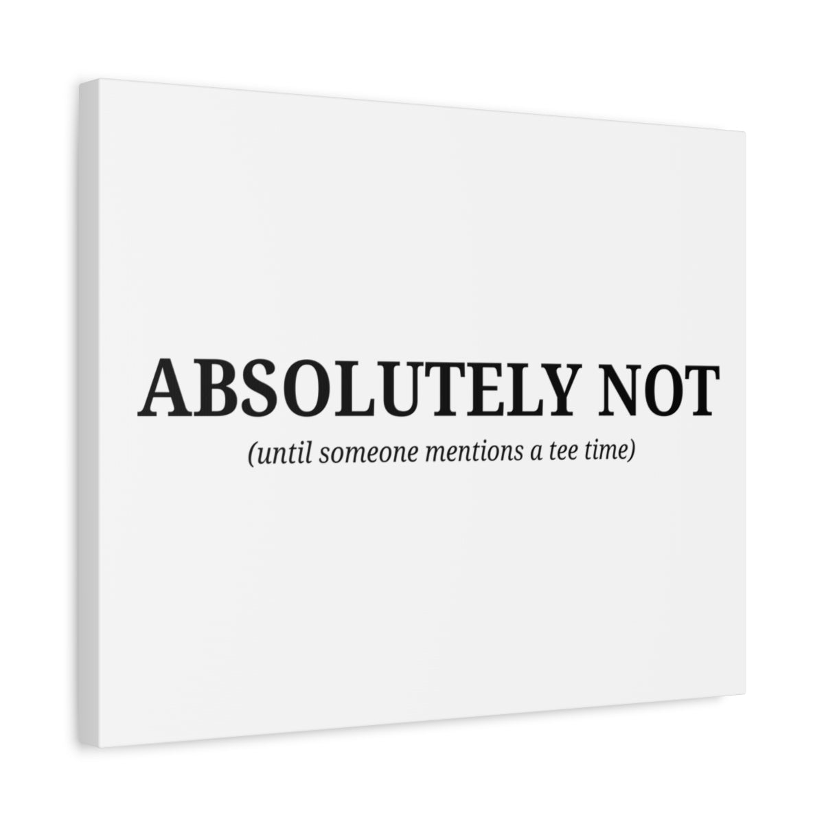 ABSOLUTELY NOT - Canvas Wall Art - White - 16×20 - front