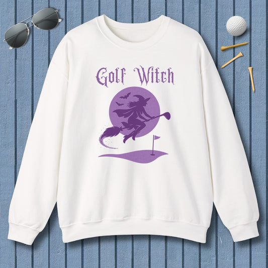 Golf Witch - Adult Golf Sweatshirt in White