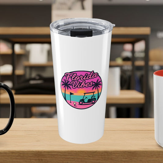 Golf Vibes - Florida Sunshine Edition - 20oz Tumbler in White