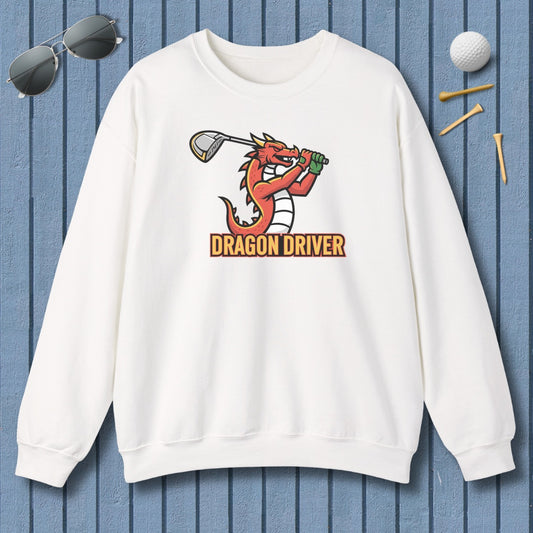 Dragon Driver - Adult Golf Sweatshirt in White