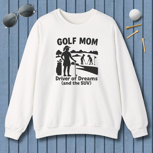 Golf Mom - Adult Golf Sweatshirt in White