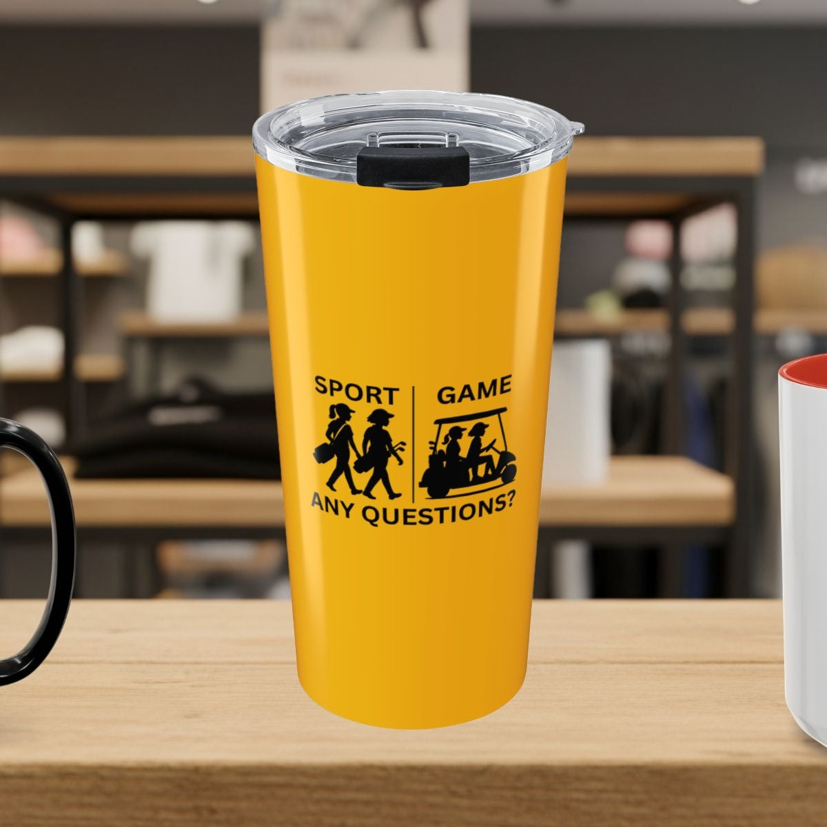 SPORT vs. GAME (Female) - 20oz Tumbler in Yellow