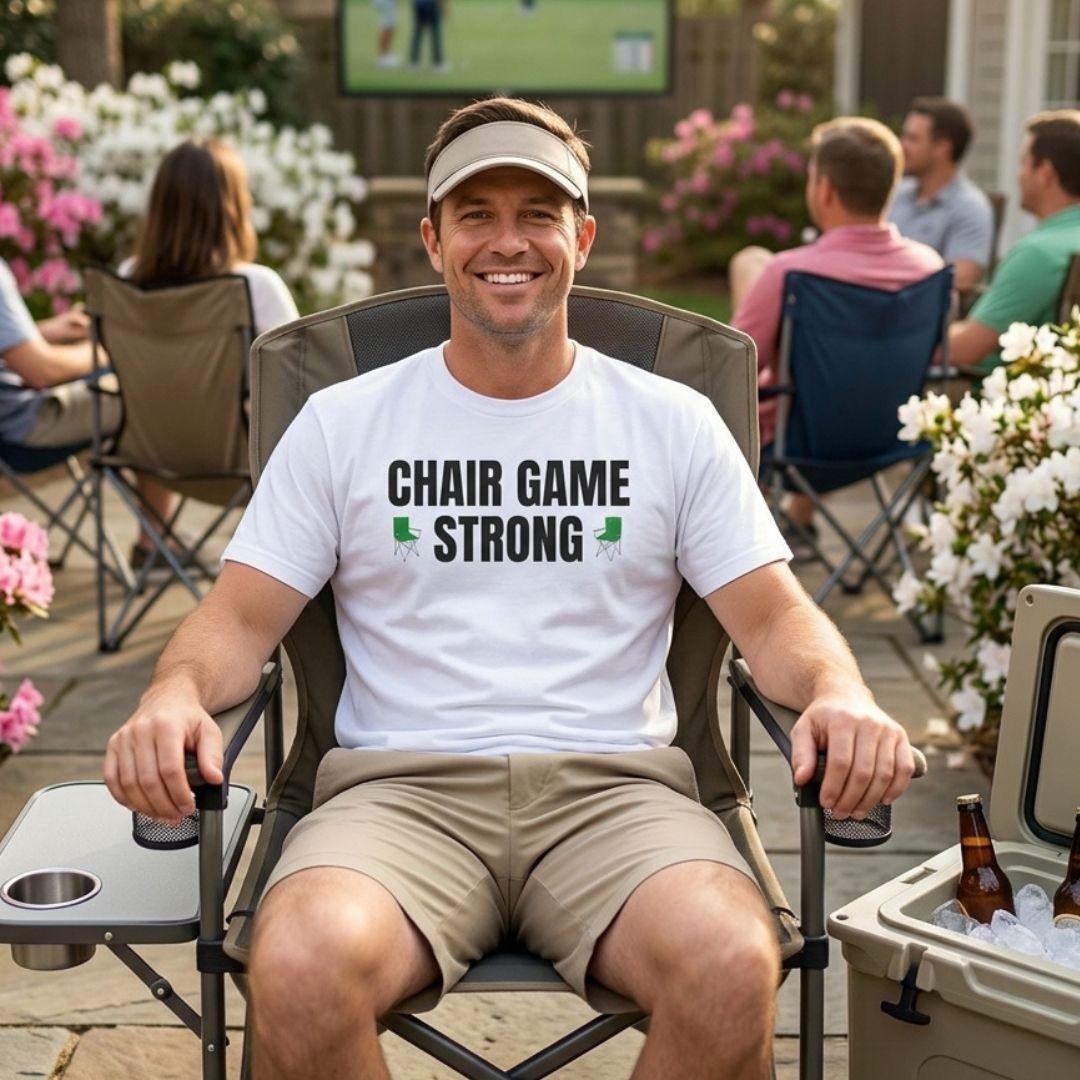 Chair Game Strong - Adult Golf T-Shirt
