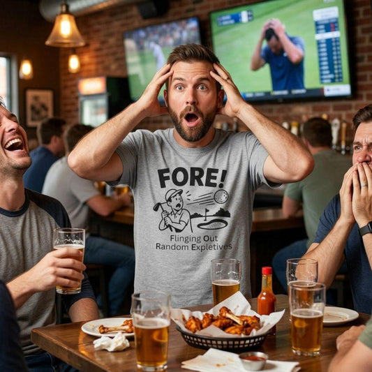 FORE! - Flinging Out Random Expletives! - Adult Golf T-Shirt