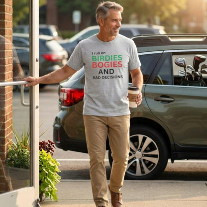 I run on... - Adult Golf T-Shirt