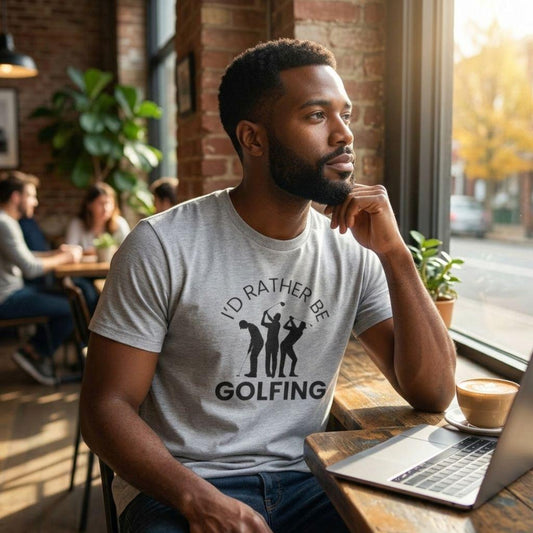 I'd Rather Be Golfing - Adult Golf T-Shirt