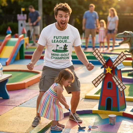 Future League or Mini-Golf Champion - Adult Golf T-Shirt