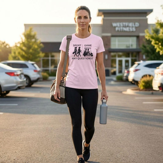 SPORT vs. GAME (Female) - Adult Golf T-Shirt