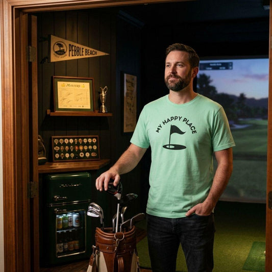 My Happy Place - Adult Golf T-Shirt