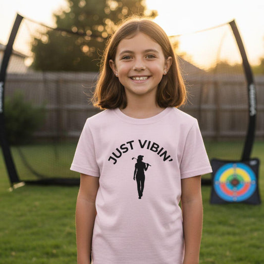 Just Vibin' - Girl's - Youth Golf T-Shirt