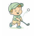 Happy Boy Golfer Toddler T-Shirt