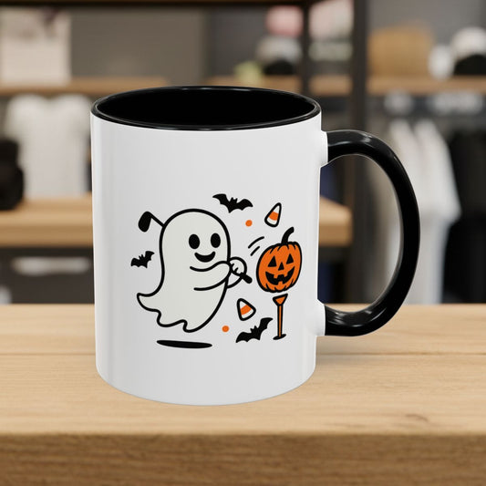 Ghost Tee Off - Golf Mug - 11oz in Black