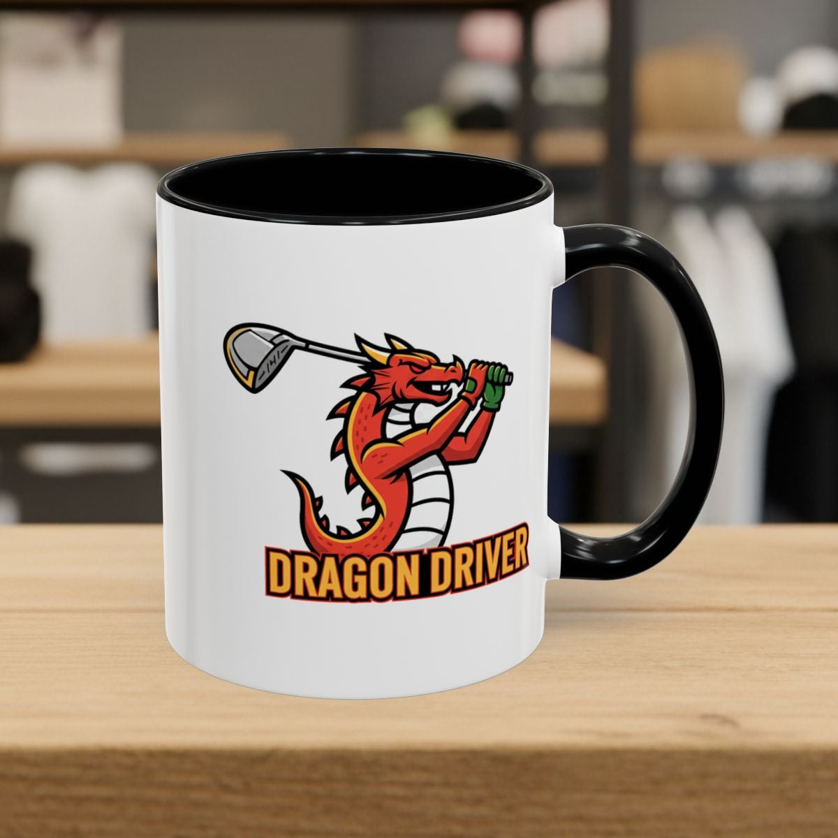Dragon Driver - Golf Mug - 11oz in Black