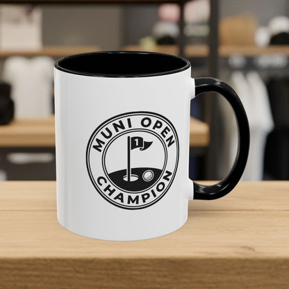 MUNI OPEN CHAMPION - MUNICIPAL GOLF COURSE MUG in Black