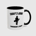 Today's Grind - Tomorrow's Trophy (male) - Golf Mug in Black