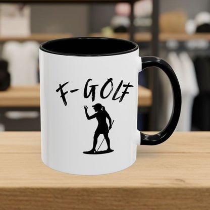 F-Golf (Female) - Golf Mug - 11oz in Black