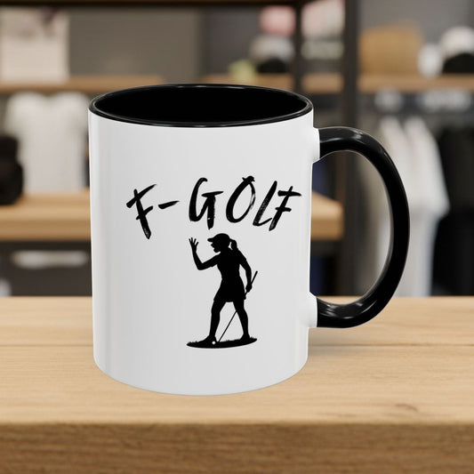 F-Golf (Female) - Golf Mug - 11oz in Black