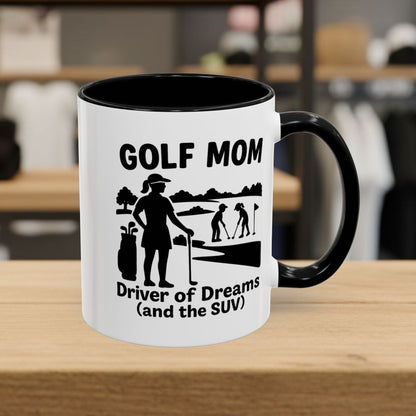 Golf Mom - Golf Mug - 11oz in Black