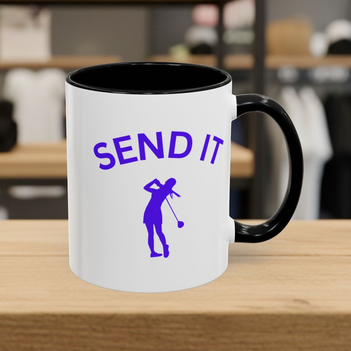 SEND IT (Female) - Golf Mug - 11oz in Black