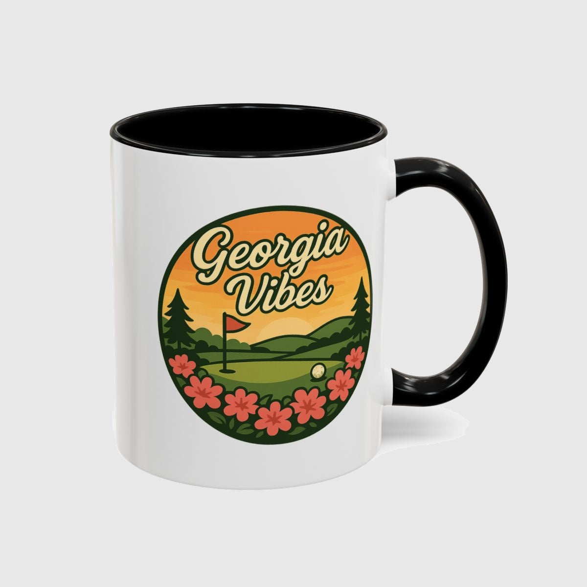 Golf Vibes - Georgia Azalea Edition - Golf Mug in Black