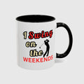 I Swing on the Weekends - Golf Mug in Black